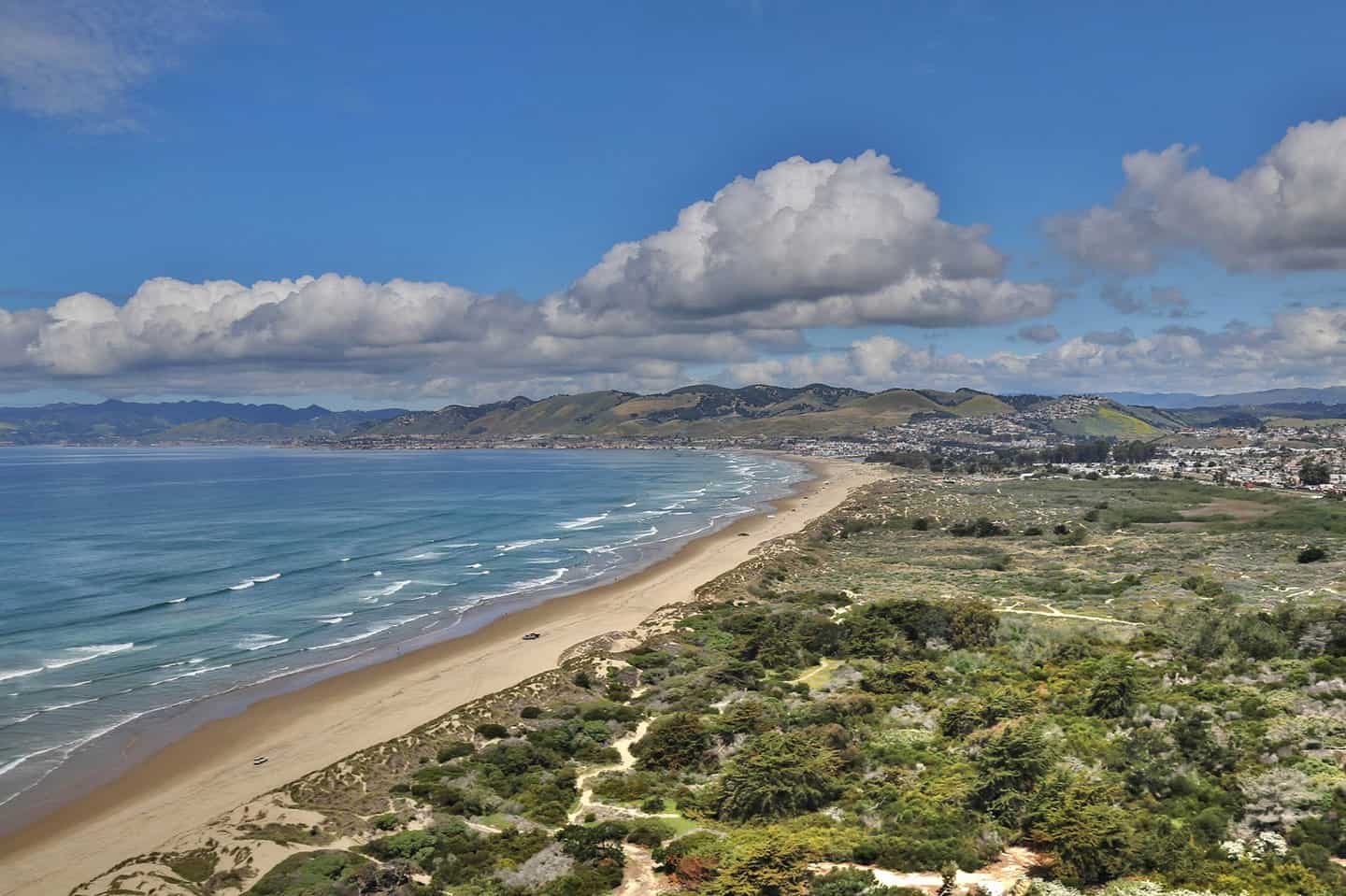 Wide view of the Oceano and Nipomo coastline