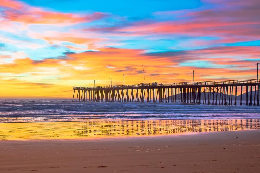 Sunset view near Pismo Beach Pier