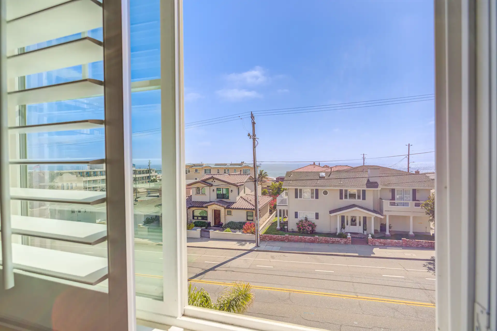 Ocean view from the primary bedroom